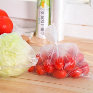 Disposable food preservation bags on roll for fresh fruits and vegetables storage