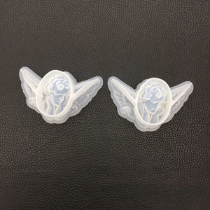 Detailed silicone molds for angel pendants featuring fine wing textures for DIY resin crafts