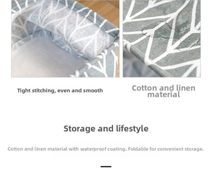 Detail of cotton linen basket showing reinforced stitching and waterproof inner coating