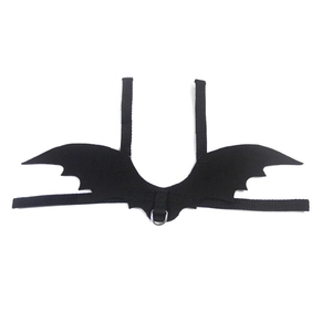 Creative black bat wing harness for small dogs and cats made of durable felt and nylon