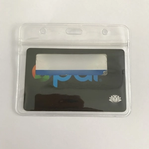 Portatarjetas de PVC transparente, funda impermeable para credenciales y tarjetas de trabajo.