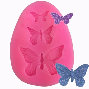 Butterfly Silicone Mold For Fondant Cake Decorating Baking Tool DIY Chocolate Candy Clay Sugarcraft Pink