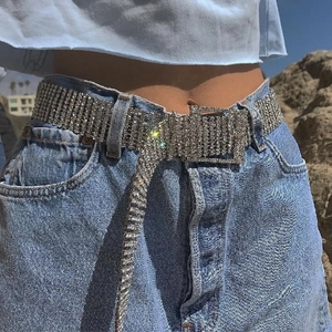Luxury Multi Row Rhinestone Waist Chain Belt For Women Gold Silver Sparkling Crystal Body Jewelry Accessory For Party Nightclub