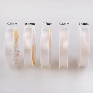 Detailed comparison of transparent elastic crystal strings in 0.5mm to 1.0mm thickness