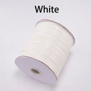 Λευκό κερωμένο κορδόνι σε ρολό για πλέξιμο DIY κολιέ και βραχιόλια με γυαλιστερό φινίρισμα