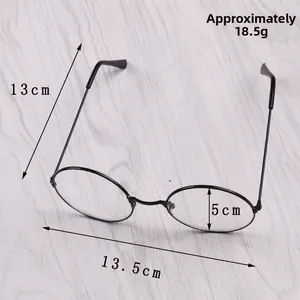 Plan détaillé des dimensions des lunettes rondes rétro avec indication du poids 18,5g