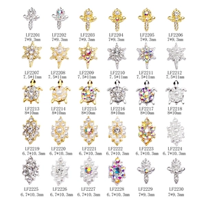 Nail Art Charms Zinc Alloy Metal Decorations Heart Cross Turtle Star Rhinestone Faux Artificial Pearl DIY Manicure Accessories