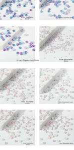 Flatback ABS pearls in multiple sizes 3mm to 8mm for DIY hair accessories and nail art