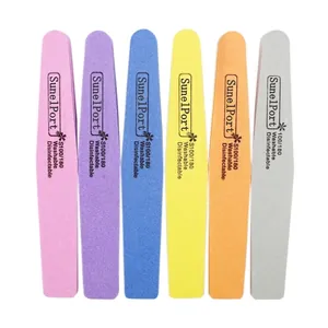 Double Sided Nail File Buffer 100/180 Grit Washable Disinfectable Sponge Manicure Pedicure Professional Tool Rhombic