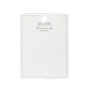 Minimalist S925 sterling silver jewelry display card for handmade accessory packaging