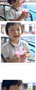 Pink silicone straw cup for kids showing high heat resistance and durable material