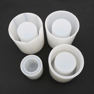 Set di 4 stampi in silicone fai-da-te esagonali e tondi per portapenne in resina e gesso