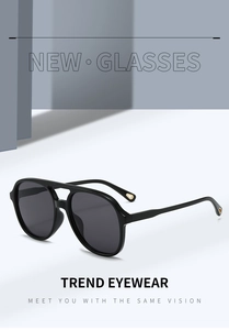 Detail view of double bridge pilot sunglasses featuring unique metal cutout temple tips