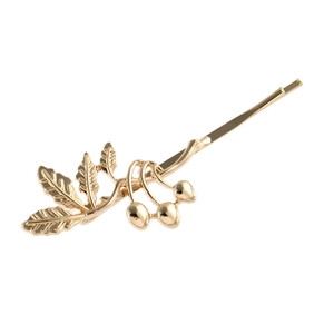 Fermaglio per Capelli a Forma di Foglia di Tulipano in Lega Galvanica Elegante Forcina a Ramo di Pianta Oro Argento Accessori per Capelli Donna