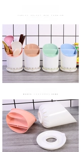 Detailed view of the detachable parts and drainage base of the plastic cutlery holder