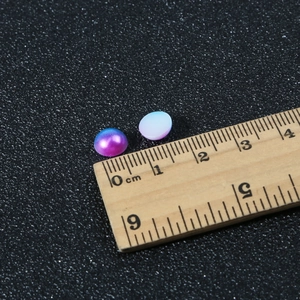 Semicircle ABS imitation iridescent pearls for DIY hair accessories and nail art crafts