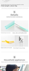 Detailed specs of food-grade silicone straws with 1mm wall and 0.6mm inner diameter