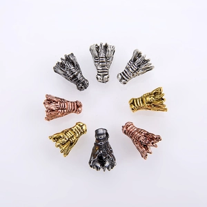 Dragon head zinc alloy beads for jewelry making in gold, silver, and copper finishes