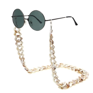 Retro Acrylic Resin Glasses Chain Anti-Slip Eyeglass Lanyard For Women Fashion Marble Tortoise Shell Texture Holder