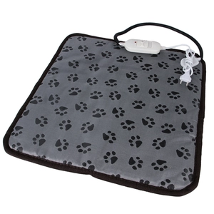 Détail du tapis chauffant étanche pour animaux avec tissu résistant et câble anti-morsure