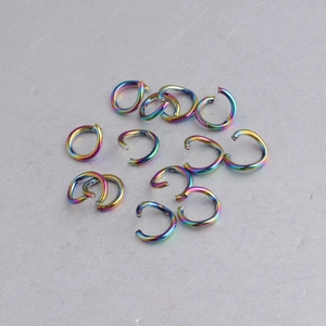 Λήψη macro από ίριδα 1x7mm ανοξείδωτα ανοιγόμενα κρικάκια για κατασκευή κοσμημάτων DIY