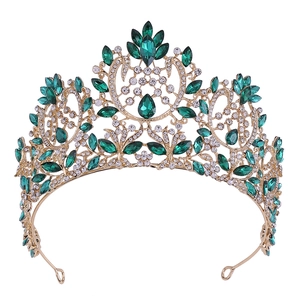 Luxury Baroque Bridal Crown Alloy Crystal Rhinestone Wedding Tiara Women Elegant Party Pageant Hair Accessories