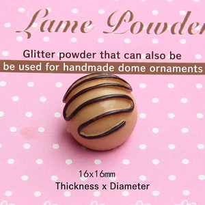 Close-up of 16x16mm miniature chocolate resin charm for DIY phone case and crafts