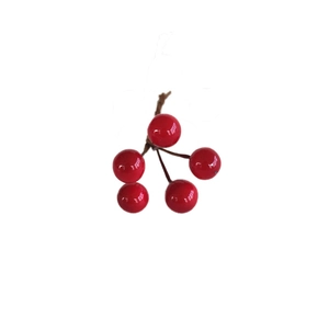 Artificial 8mm red berries on stems for Christmas tree and wedding decoration