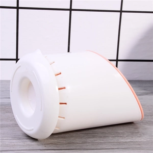 White and pink double-layer detachable plastic draining chopsticks and spoon holder rack