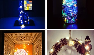 Detailed views of waterproof LED copper wire string lights for home and creative DIY decor