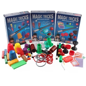 Magic Tricks Kit Kids Educational Toys Performance Props Magic Wand Cups Cards Manual For Boys And Girls