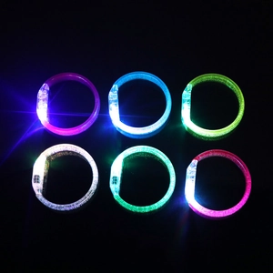 Colorful LED glow bracelets in six colors for parties, concerts and events