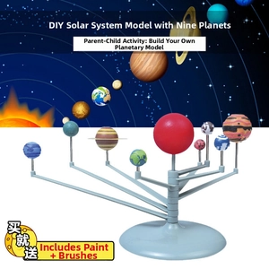 DIY Solar System model kit for kids with rotating planet arms and steady blue base