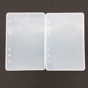 Detail of A6 silicone resin molds for DIY notebook covers with 6-hole binder design