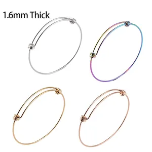 Expandable Adjustable Coil Bracelet 304 Stainless Steel Polished Minimalist Bangle Jewelry Fashion Wristband For Women Men