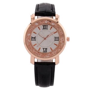 Fashion Women Quartz Watch With Alloy Case And Crocodile Pattern Leather Strap Elegant Roman Numerals Analog Wristwatch For Ladies