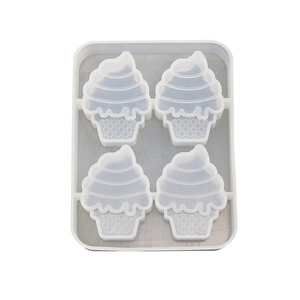 Moule en silicone 4 cavités pour glace DIY, résine époxy et artisanat en plâtre