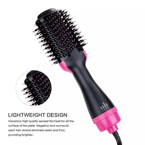 Detail view of the ceramic bristles and negative ion technology on the hot air brush