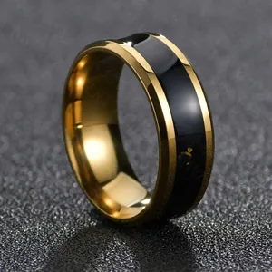 Close-up of golden stainless steel ring showing digital temperature display of 38 Celsius
