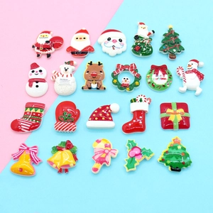Lot de 20 breloques de Noël en résine avec Père Noël et bonhomme de neige pour DIY créatif