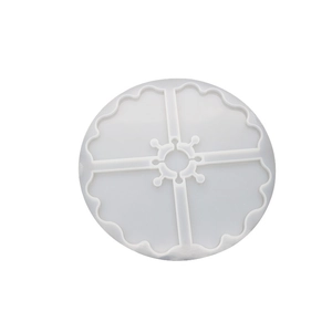 Irregular coaster silicone mold with 4-section wave edge for resin casting