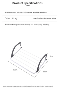 Detail of grey iron radiator drying rack with adjustable hooks measuring 52x33x16cm