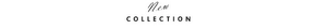 Minimalist white marketing banner featuring elegant New Collection black typography text