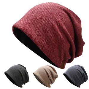 Slouchy Beanie Knit Hat For Men Women Warm Winter Cap With Soft Lining Solid Color Loose Outdoor Casual Headwear