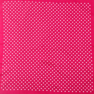 Magenta cotton bandana with white polka dot pattern for outdoor street style
