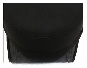 Detail of high-density cotton flat top hat featuring white SPORT embroidery and dual stitching