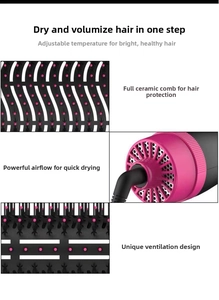 Detail view of the ceramic heating barrel and airflow vents of the 4-in-1 hot air brush