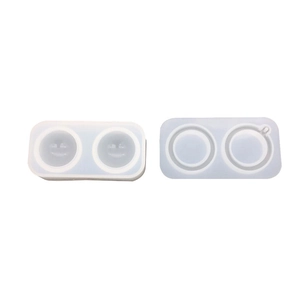 Spherical and ring silicone resin mold set for DIY crystal epoxy pendant crafts