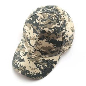 Outdoor tactical digital camouflage baseball cap with durable fabric and curved brim