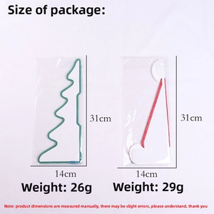Detail of honeycomb paper Christmas tree ornaments with dimensions and weight specs